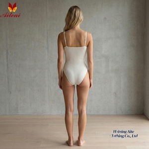 여성용 바디수트 크롭탑 피트니스 짐 운동복 신축성 스판덱스 폴리에스터 점프수트 액티브웨어 원피스 수트 - Product Image 4