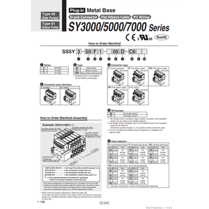 Pièces pneumatiques SS5Y3-50P2-12D-C4 de collecteur pneumatique SMC - Product Image 1