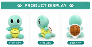 Lindo Peluche de Tortuga, Juguete de Peluche Suave, Almohada de Tortuga Marina de Dibujos Animados, Tela Velboa, Regalo para Niños, Logotipo Personalizado OEM Disponible - Product Image 4