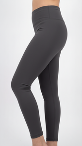 Leggings Deportivos de Cintura Alta para Mujer, Color Gris Ceniza, Personalizados OEM, Pantalones de Yoga de Compresión, Ropa Deportiva - Product Image 4
