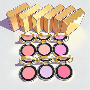 The factory sells popular, high-quality, finely textured, richly colored and portable <b>blush</b> cosmetics. - Product Image 1