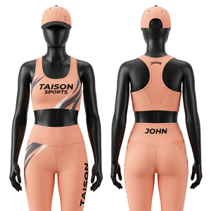 Premium 280 GSM Polyester Spandex Boxing Legging <b>Bra</b> Set Black <b>Blue</b> Grey Panel Design Custom HTV Logo - Product Image 3