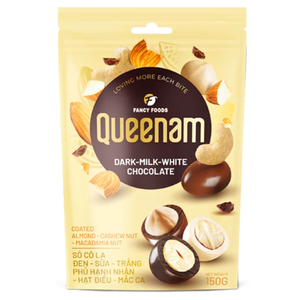 Chocolate Puro Dragee, Fabricante de Chocolate, Proveedor OEM/ODM, HALAL, Mezcla de Nueces Recubiertas de Chocolate: Almendras, Anacardos, Macadamia, 150g, Snacks - Product Image 1