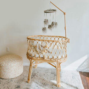 Cuna para bebé de ratán sostenible, excelente opción, cuna natural, moisés, muebles para cuarto de bebé - Product Image 4