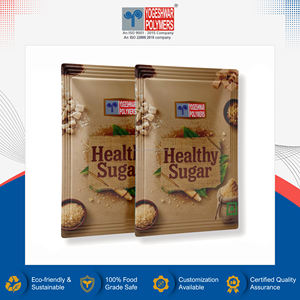 Indian Manufacturer Best Quality Customized Size Three Side Seal Chromo Paper Aluminum Foil Food Grade White/Brown <b>Sugar</b> - Product Image 2