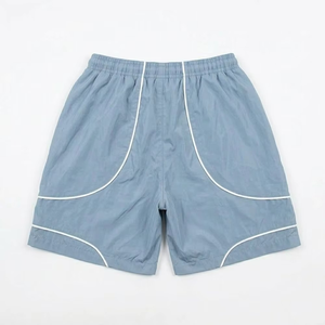 Wholesale Custom Logo Light Blue Men's Polyester <b>Wind</b> <b>Breaker</b> Shorts Sets Summer Breathable Quick Dry Outwear Highstreet Hoodies - Product Image 4