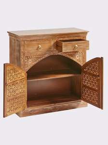 Mueble de Madera de Mango con Decoración Jali Hecha a Mano - Product Image 3