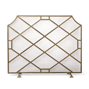 Achetez un écran de cheminée pliable en métal, au design tendance et artisanal, avec protection anti-étincelles pour la maison - Product Image 2