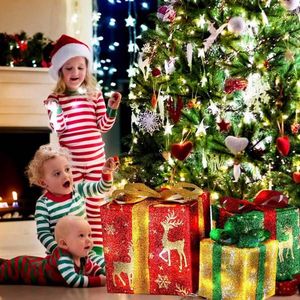 Set 3 Christmas Lighted Gift <b>Boxes</b> 50 LED Christmas Box Decorations Ribbon Bows IP44 Waterproof <b>Party</b> Lighting Ornament for Xmas - Product Image 3