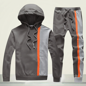 Conjunto de Dos Piezas, Sudadera con Capucha Estampada, Pantalones Deportivos, 100% Algodón, Casual, Invierno, Ligero, Secado Rápido, Transpirable, para Entrenamiento Físico - Product Image 5