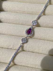 กำไลข้อมืออเมทิสต์ธรรมชาติ เงินแท้ พลอยสีม่วง เครื่องประดับนำโชค ของขวัญวันเกิดเดือนกุมภาพันธ์ ของขวัญสุดหรูสำหรับเธอ - Product Image 4