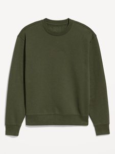 Sweat-shirt à col rond pour homme, vert olive, coupe classique, logo imprimé, pull décontracté, tricot d'automne, 100% coton - Product Image 2