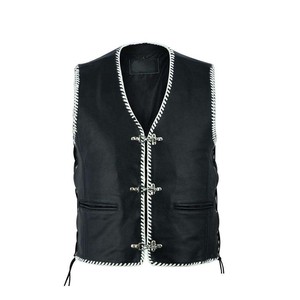 Chaleco de Cuero para Hombre, Diseño OEM 2026, Chaleco de Cuero Vacuno de Primera Calidad, Chaleco de Cuero Casual para Adultos - Product Image 4