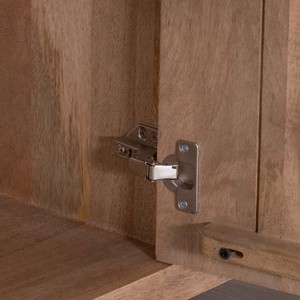 Vandana Amber Aspect 3-door <b>sideboard</b> with niches in mango wood, Japandi style Orobie, 180 cm - Product Image 6