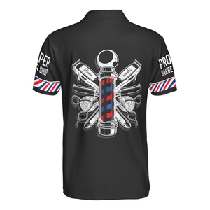 T-shirt décontracté vierge pour coiffeur, personnalisable avec logo, en polyester et coton, pour hommes, idéal pour salon de coiffure - Product Image 3