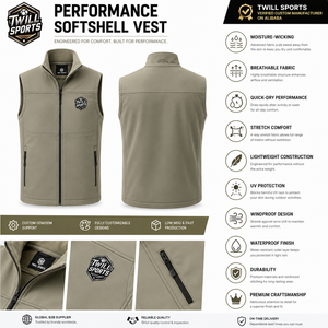 Gilet Softshell Léger Personnalisé à Col Montant et Fermeture Éclair, Coupe-Vent et Imperméable, Idéal pour le Cyclisme et la Randonnée – Prix de Gros - Product Image 4