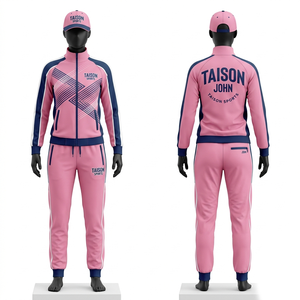 Field Hockey <b>Tracksuit</b> <b>Pink</b> Navy Polyester 260 GSM Logo Sublimation Embroidery HeatTransfer - Product Image 1