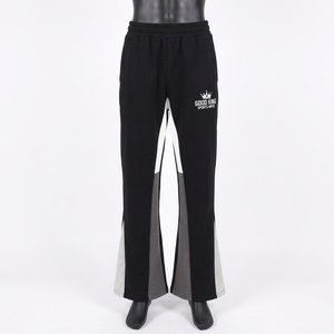 High Quality Comfortable <b>Men</b> Casual Fleece Flared <b>Trouser</b> Breathable Side Pockets Staked <b>Trouser</b> - Product Image 1