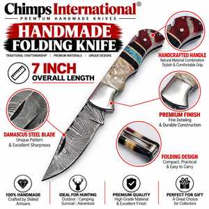 Forjado a Mano |   Cuchillo Plegable de Alta Calidad para Caza y Camping al Aire Libre con Mango de Resina, Cuchillos Tácticos de Supervivencia al Aire Libre al por Mayor - Product Image 2