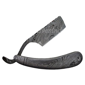 Navaja de Afeitar Profesional de Lujo Hecha a Mano con Hoja de Acero de Damasco y Mango de Alta Precisión (sm4) - Product Image 2