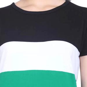 Camiseta de Mujer con Diseño de Parche en el Cuello, 100% Algodón, Estilo Urbano, OEM, Manga Corta, Proveedor de Camisetas - Product Image 5