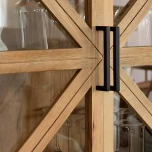 Vandana Maxima Hexa mango wood <b>display</b> <b>case</b> - Product Image 2