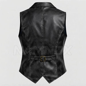 Outdoor Use Light Weight <b>Men</b> Fashion Leather <b>Vest</b> Casual Wear Sleeveless <b>Men</b> Fashion Leather <b>Vest</b> - Product Image 2