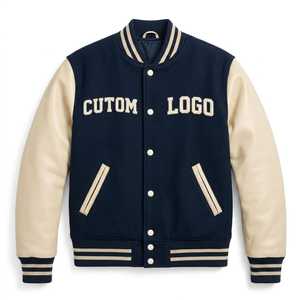 แจ็คเก็ต Letterman Varsity แบบพรีเมียมสั่งทำพิเศษ แจ็คเก็ตบอมเบอร์ปักลายผ้าขนสัตว์และหนัง ขายส่งโดย COSH International - Product Image 5