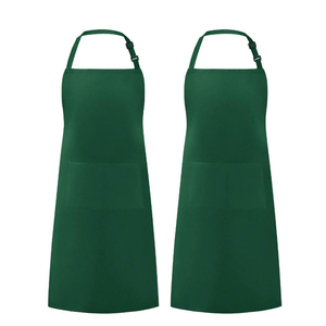 Women Chef Apron Premium 400 GSM Cotton Canvas Brown Two Front Patch Pocket Adjustable Custom Embroidery Screen Print DTF Logo - Product Image 2