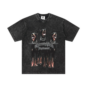 T-shirt Homme Col Rond Manches Courtes 100% Coton Vintage Respirant Coupe Ample Sérigraphié Personnalisé MONO RIDERS 220g pour Haute Performance - Product Image 1