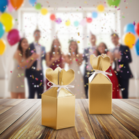 Individuell Bedruckte Tulpenförmige Papier-Süßigkeitenverpackung Großhandel Umweltfreundliche Geschenkbox mit Schleife für Hochzeiten Kleine Geschenkbox Lieferant Fabrik