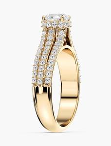 Anillo de Lujo con Diamante Moissanita, Plata 925, Anillo de Compromiso con Engaste de Canal, Certificado IGI, Anillo Chapado en Oro/Plata para Mujer - Product Image 3