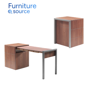 Prix direct du fabricant vietnamien Table d'extension pliable en bois massif avec pieds en acier-Mobilier de bureau à domicile OEM/ODM - Product Image 2