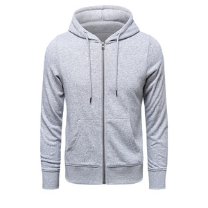 Sudadera con capucha gris para hombre, diseño Lestest, sudadera con capucha gruesa 100% algodón, forro polar, tipo pullover - Product Image 1