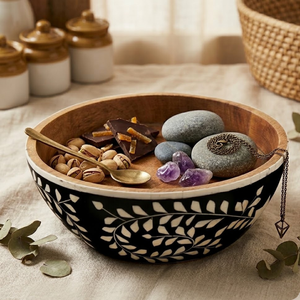 Plato para Servir Hecho a Mano con Incrustaciones de Madreperla |   Plato Decorativo Ecológico para Servir |   Vajilla de Estilo Japonés - Product Image 2