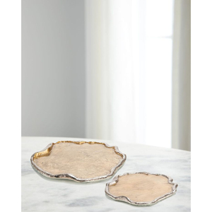 Bols de service de luxe en aluminium moulé, poli, brillant, uniques et élégants, pour la maison et l'hôtellerie, ustensiles de cuisine - Product Image 1