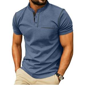 T-shirt en coton lourd de qualité supérieure, col rond, manches courtes, coupe ample, doux, respirant, pour homme - Product Image 2