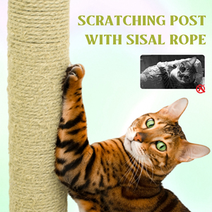 Griffoir moderne pour chat en MDF et sisal, arbre à chat multi-niveaux, grand mobilier d'intérieur pour animaux de compagnie pour condos - Product Image 4