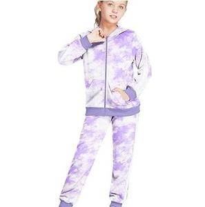 Full Zipper Girls Hooded Tracksuit Athletic Breathable Eco-Friendly Joggers Sweatsuits 2-Piece <b>Set</b> Winter <b>Tie</b> <b>Dye</b> Track Suits - Product Image 3