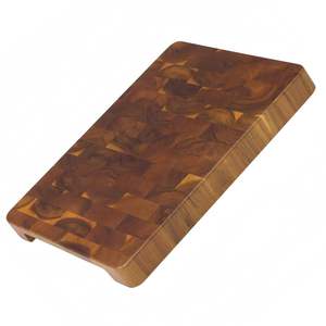Planche à découper extra-large personnalisée en bambou et PC, en bois d'acacia et de noyer à grain transversal avec rainure pour les jus, pour la découpe - Product Image 1
