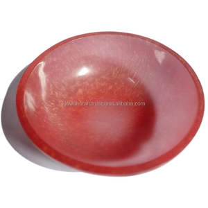 ชามสลัดเรซิ่นทำมือ ลายหินอ่อน แกะสลักอย่างประณีต ของตกแต่งบ้านสุดหรู บรรจุกล่อง นำเข้าจากอินเดีย เหมาะสำหรับงานแต่งงาน - Product Image 5