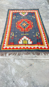Tapis tribal bohème, tapis géométrique du sud-ouest, décoration de sol rustique pour salon, chambre et maison - Product Image 4