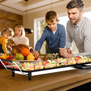 35 Inch Black <b>Electric</b> <b>Griddle</b> with Adjustable Temperature and <b>Electric</b> Grills - Product Image 2