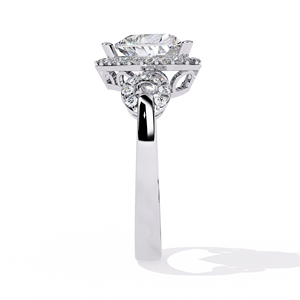 Bague de mariage en or 10 carats avec diamant de laboratoire, bijoux en diamant de laboratoire, bague de fiançailles à diamant taille ronde, bague à sertissage clos, taille ronde - Product Image 3