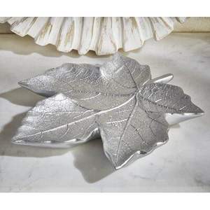 Bandeja de Servicio de Metal con Forma de Hoja de Lujo para el Hogar, Hotel, Restaurante, Bandeja Decorativa para Mesa - Product Image 6