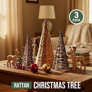 Best Selling Hand Woven Water Hyacinth <b>Christmas</b> <b>Tree</b> Decor, <b>Table</b> Decoration Wholesale From Vietnam Handicraft - Product Image 2