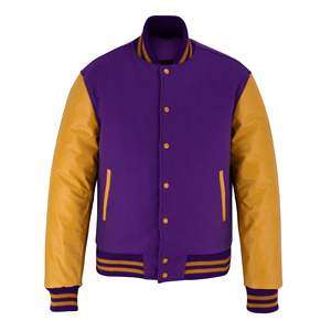 Ropa de invierno, chaqueta de invierno, chaquetas varsity de cuero/lana para venta en línea a precio económico - Product Image 1
