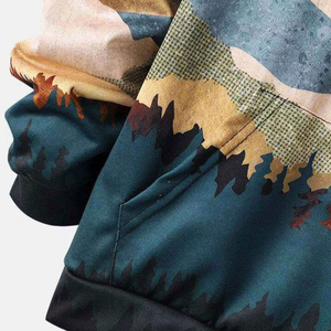 Sudadera con Capucha Extra Grande, Personalizada, Sublimada, con Forro para Invierno, Color Degradado, Sudadera de Felpa Gruesa, Corte Regular, Estilo Hip Hop, Unisex - Product Image 4