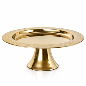 Support à chocolat en argent au design moderne avec accent de perles en bois pour hôtels, restaurants et mariages – Tailles et couleurs personnalisées disponibles - Product Image 3