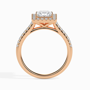 Custom 14K 18K Rose Gold Princess Cut <b>Fine</b> <b>Rings</b> D VS1 VVS1 IGI Certified Lab Grown Diamond Engagement Wedding <b>Ring</b> for Women - Product Image 2